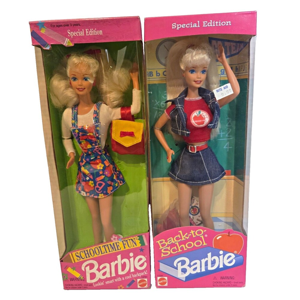 Mattel Barbie Special Edition Schooltime Fun & Back-to-School Doll Lot 1994
